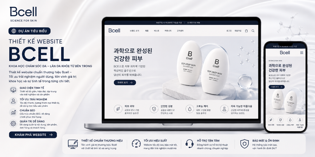 Thiết Kế Website Bcell Dược Mỹ Phẩm