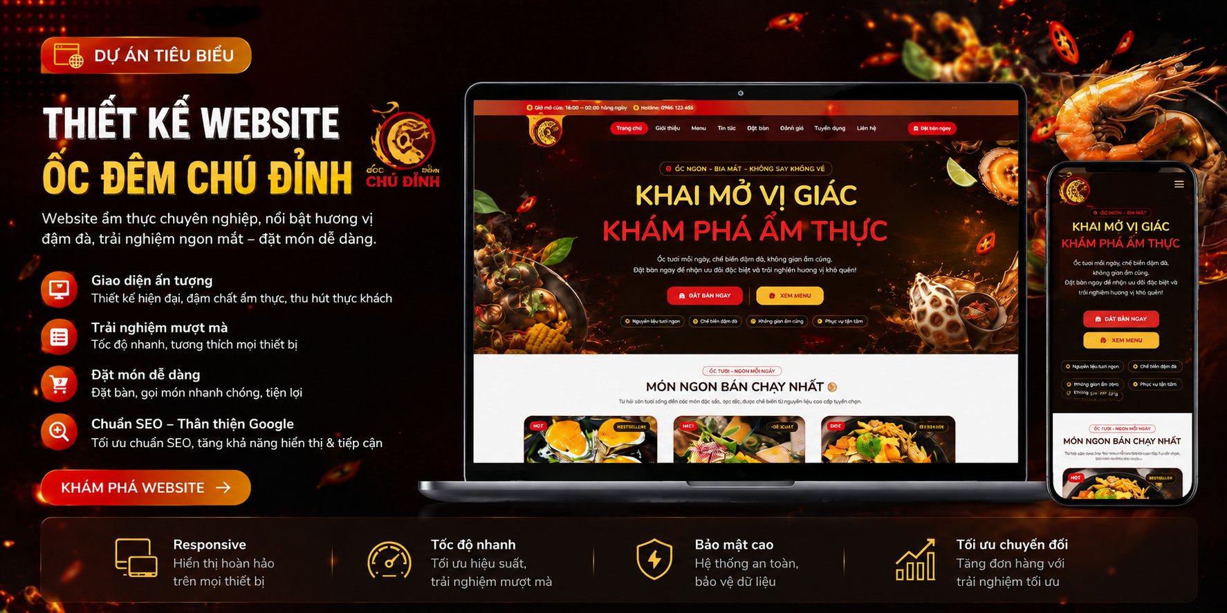 Thiết Kế Website Ốc Đêm Chủ Đỉnh