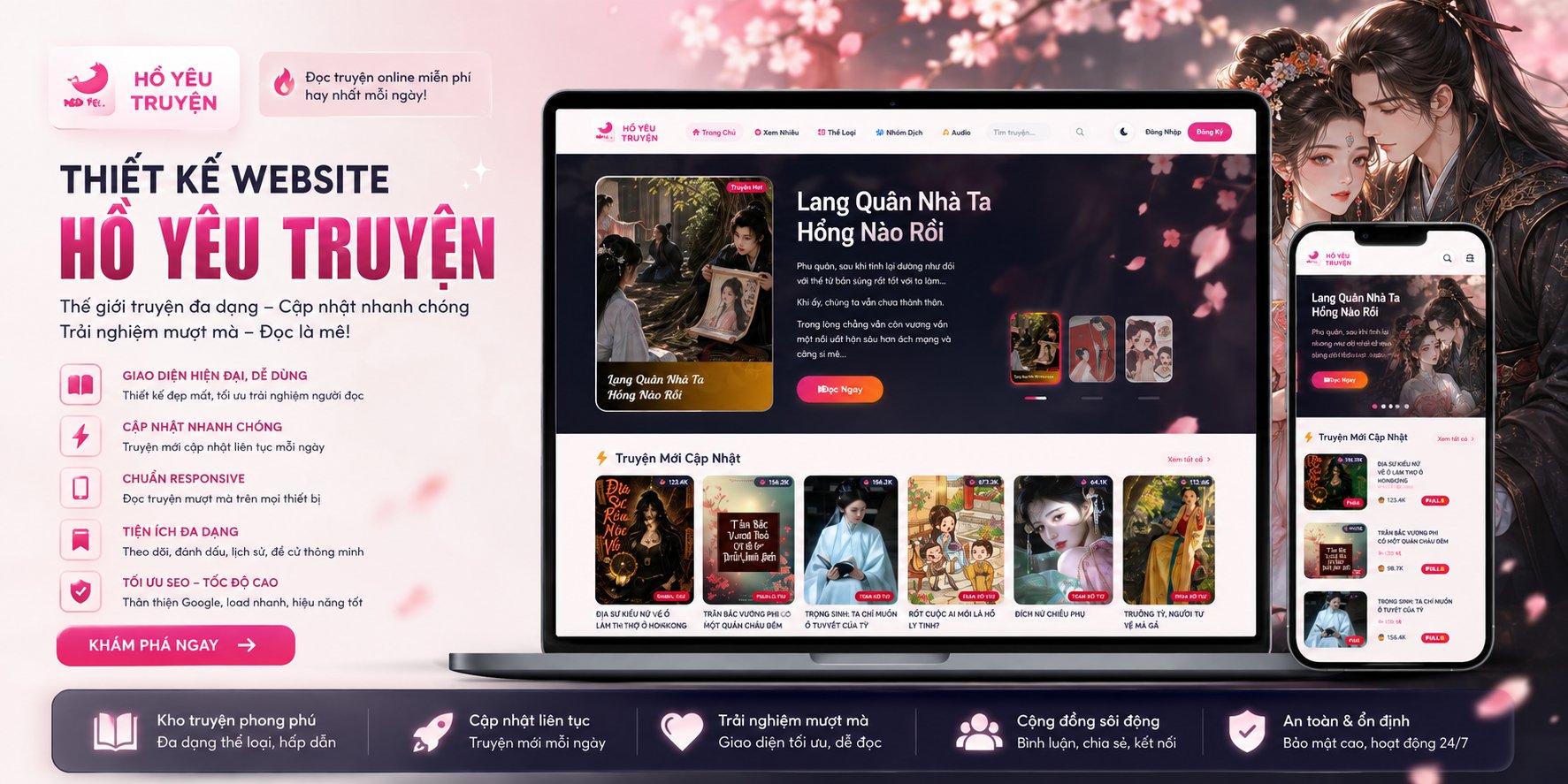 Thiết Kế Website Hồ Yêu Truyện